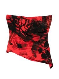 Alexander McQueen Strapless Floral Top Red at Farfetch